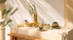 espressotasse mit unterteller, ocra