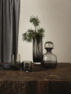glas, grau