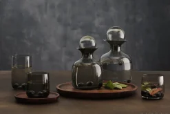 glas, grau
