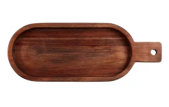 ovale schale, flach, akazie