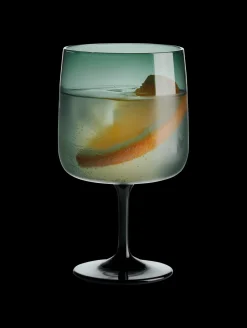 stielglas, grün